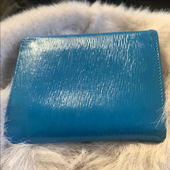 Prada Blue Leather Wallet with Gold Logo - Picture 8 of 11